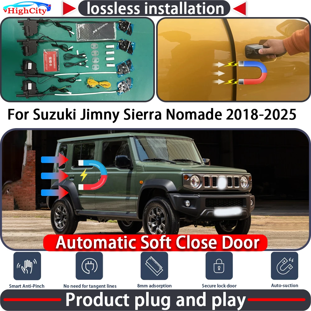 

HighCity Electric Closing Door Lock Actuator for Suzuki Jimny Sierra Nomade 2018-2025 Soft Close Power Latch System Auto Pull