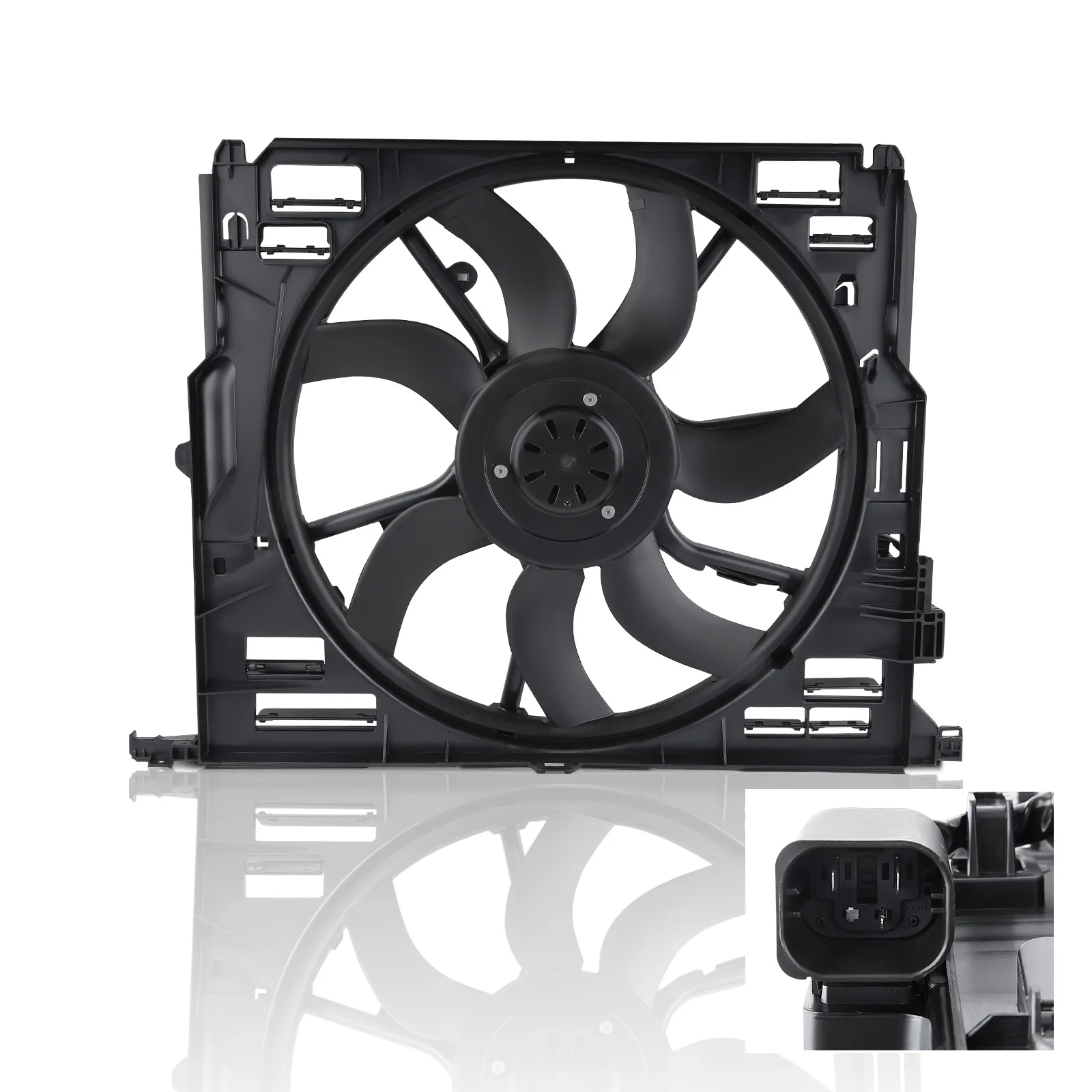 Ventola di raffreddamento del condensatore del radiatore A/C per BMW F10-13 09-15 17427599493 17428509741