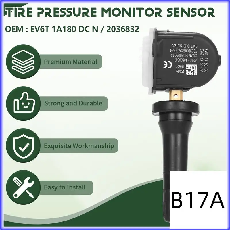 مستشعر مراقبة ضغط الإطارات BT TPMS 433Mhz مناسب لسيارة Ford PX MKII Ranger / Everest / Mondeo EV6T1A180D