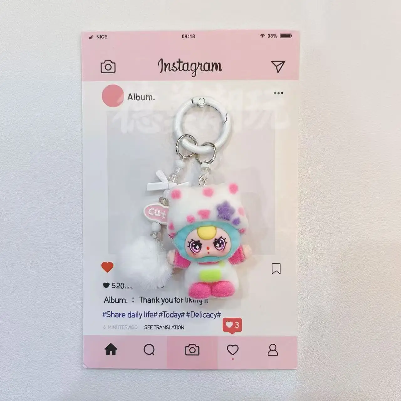 حقيبة قلادة كرتونية للأطفال بعمر ثلاث سنوات بنمط جديد، دمية صغيرة لطيفة، سلسلة مفاتيح للمراهقين، إكسسوار للطلاب، هدية لأفضل صديق