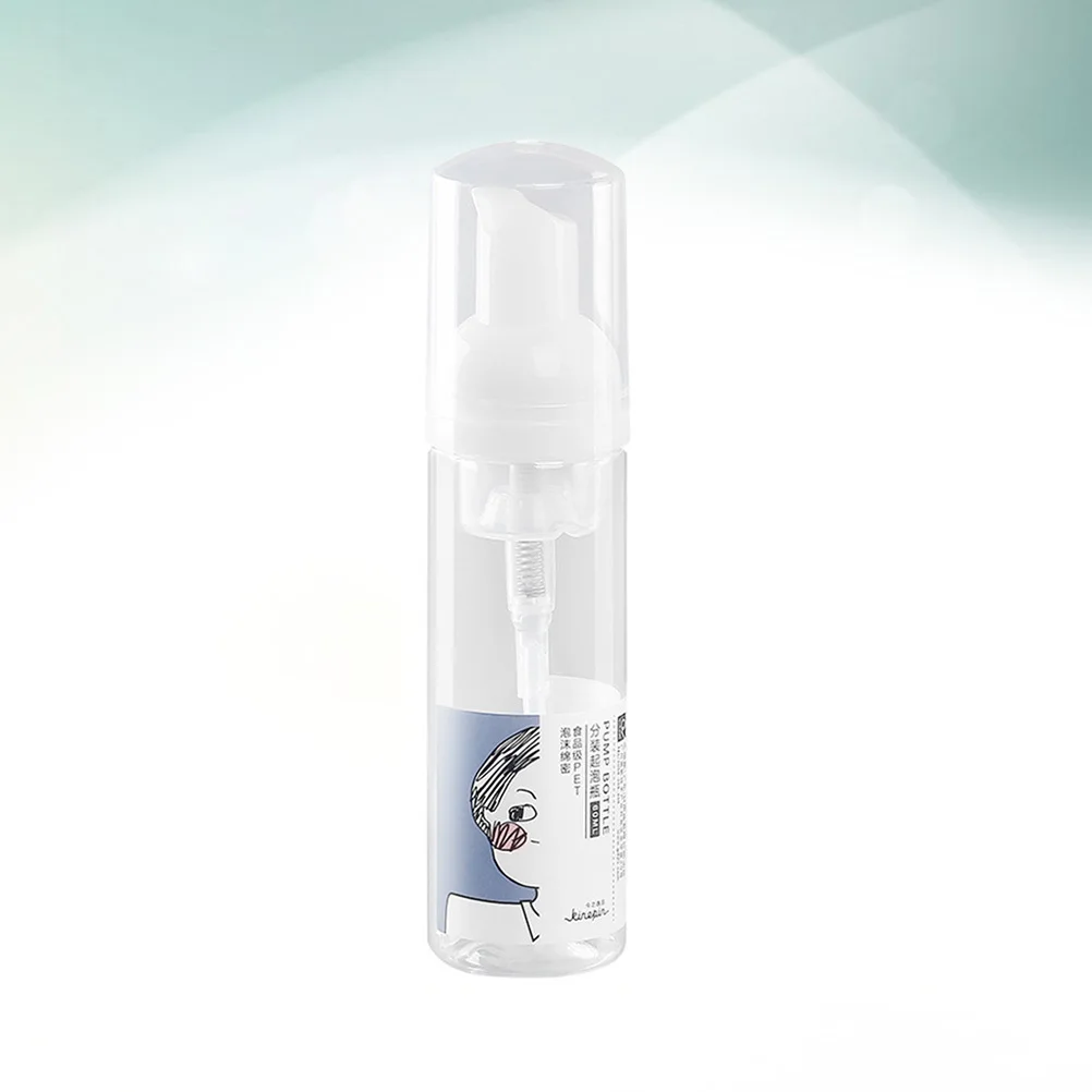 1 pçs recarregável transparente dispensador garrafa à prova de vazamento espiral superior material para animais de estimação durável fabricante de bolhas recipiente de cosméticos vazio