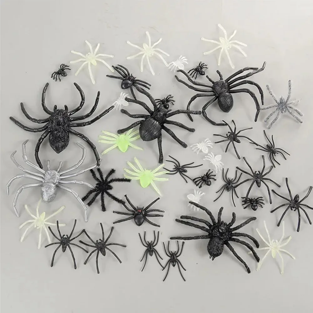 

36pcs/1Pack Halloween Fake Spider Kids Funny Toys for Halloween Party Fools'Day Decoration Haunted House Scary Props Party Decor