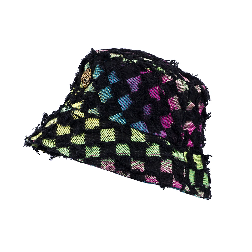 New Colored Woven Hat Diamond Shaped Fashion Hat Argyle Cap