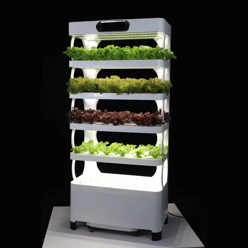 New arrival hydroponic growing system vertical hydroponic system with LED growing lights smart farm