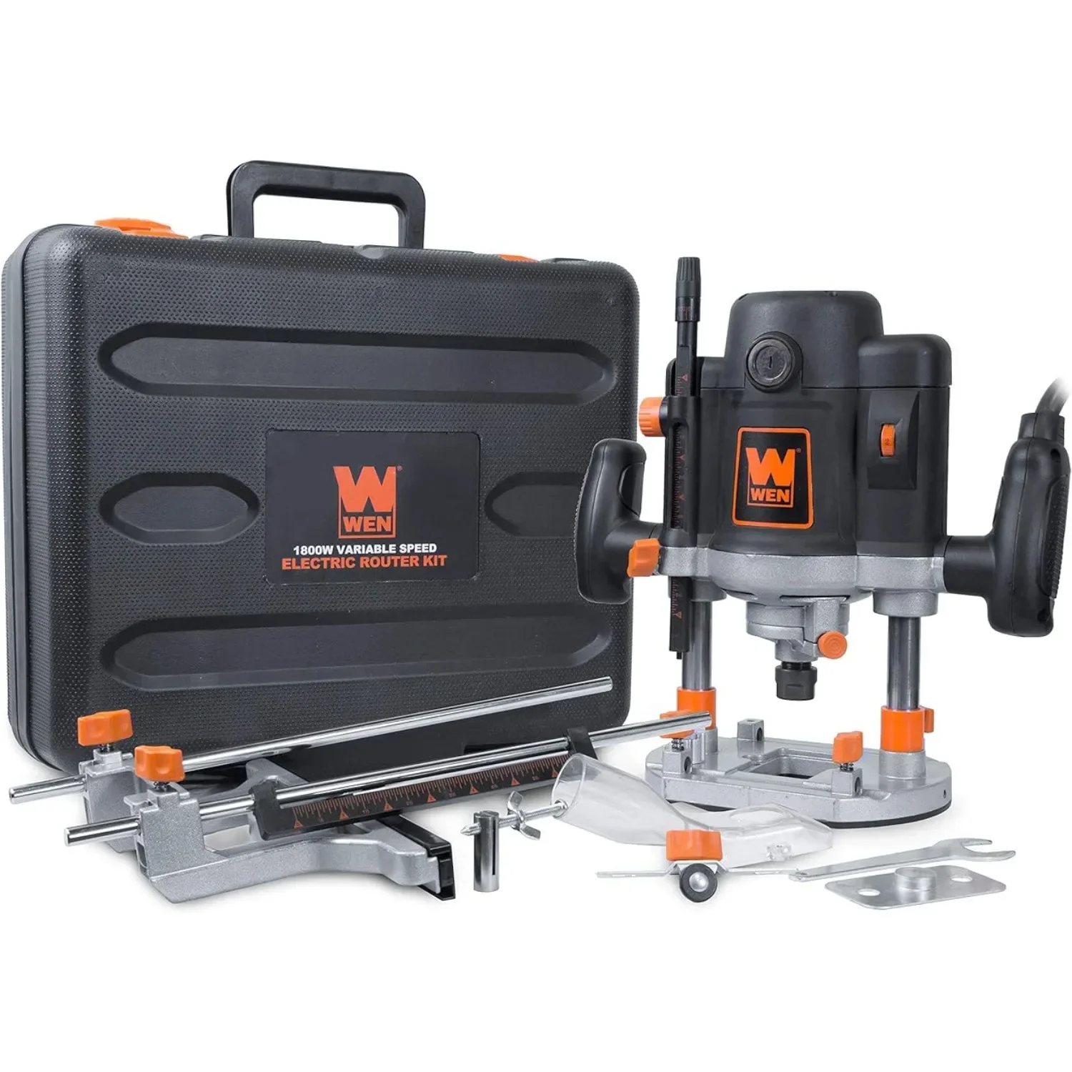 Imagem -02 - Wen Velocidade Variável Mergulho Carpintaria Router Kit Mala Guia Edge 15 Amp Rt6033