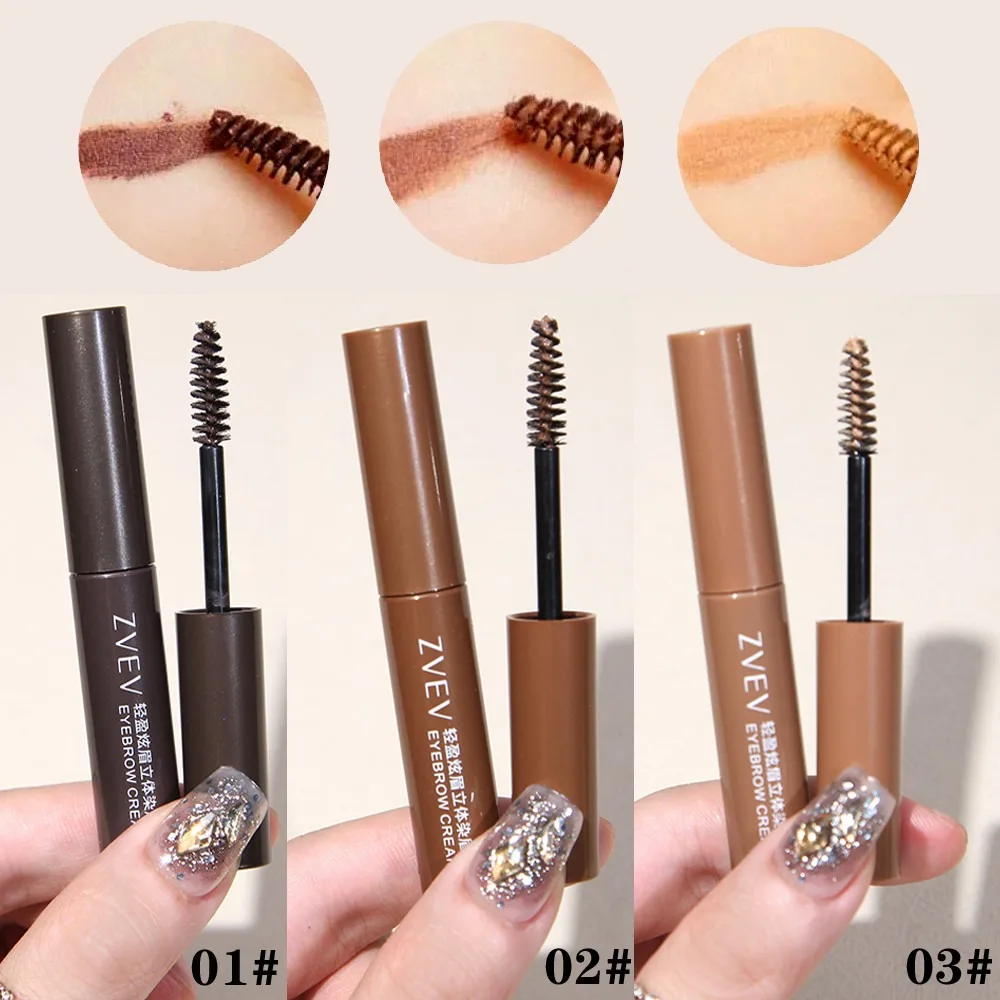 Długotrwały, wodoodporny, odporny na pot i rozmazywanie żel do brwi z efektem odcieniowania, podkreślający kolor i tworzący definiowane kształty brwi.