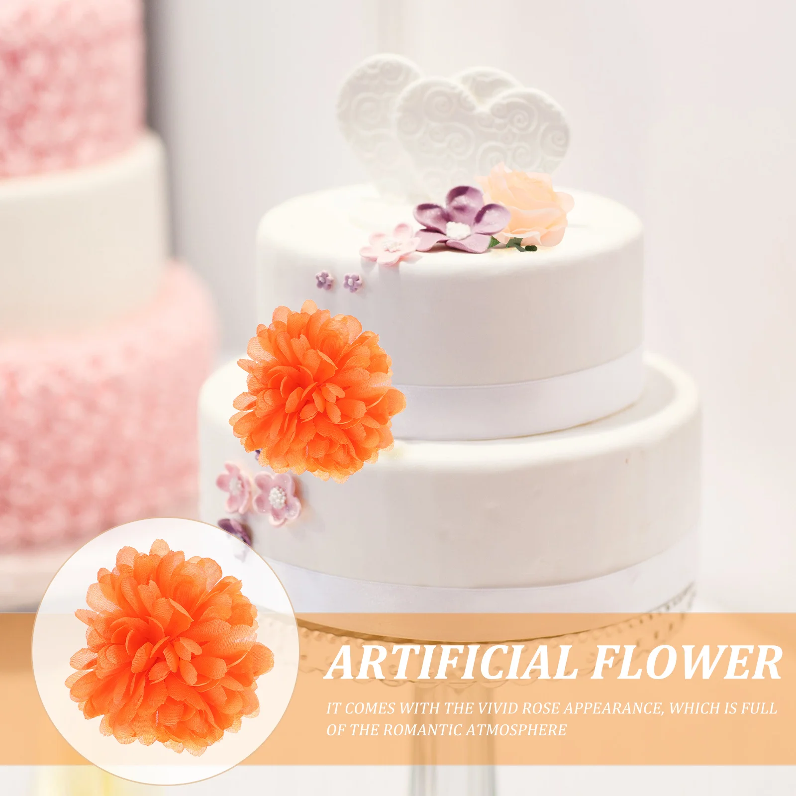 

10Pcs Simulation Marigold Artificial Silk Flower Props Wedding Bouquets Decorative Faux Flowers Simulation Marigold