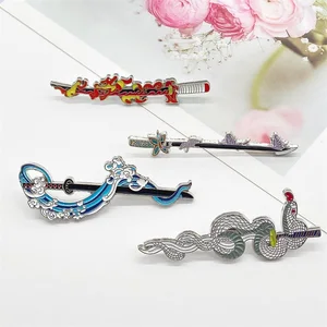 Iblis avcısı, katana, emaye pin rozeti, kimetsu hiçbir yaiba kılıç, rozetleri sırt çantası tanjirou shinobu katana broş ve pin anime mevcut İlk 10 satış, sırt çantası tanluhu-no. 5