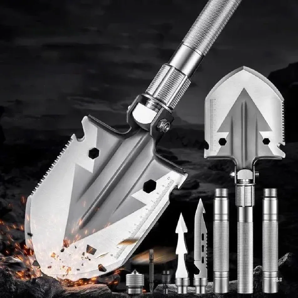 Multifunctional Folding Shovel Outdoor Vehicle Mounted Engineer Shovels Tourism Camping Survival Spade Garden Hand Tools