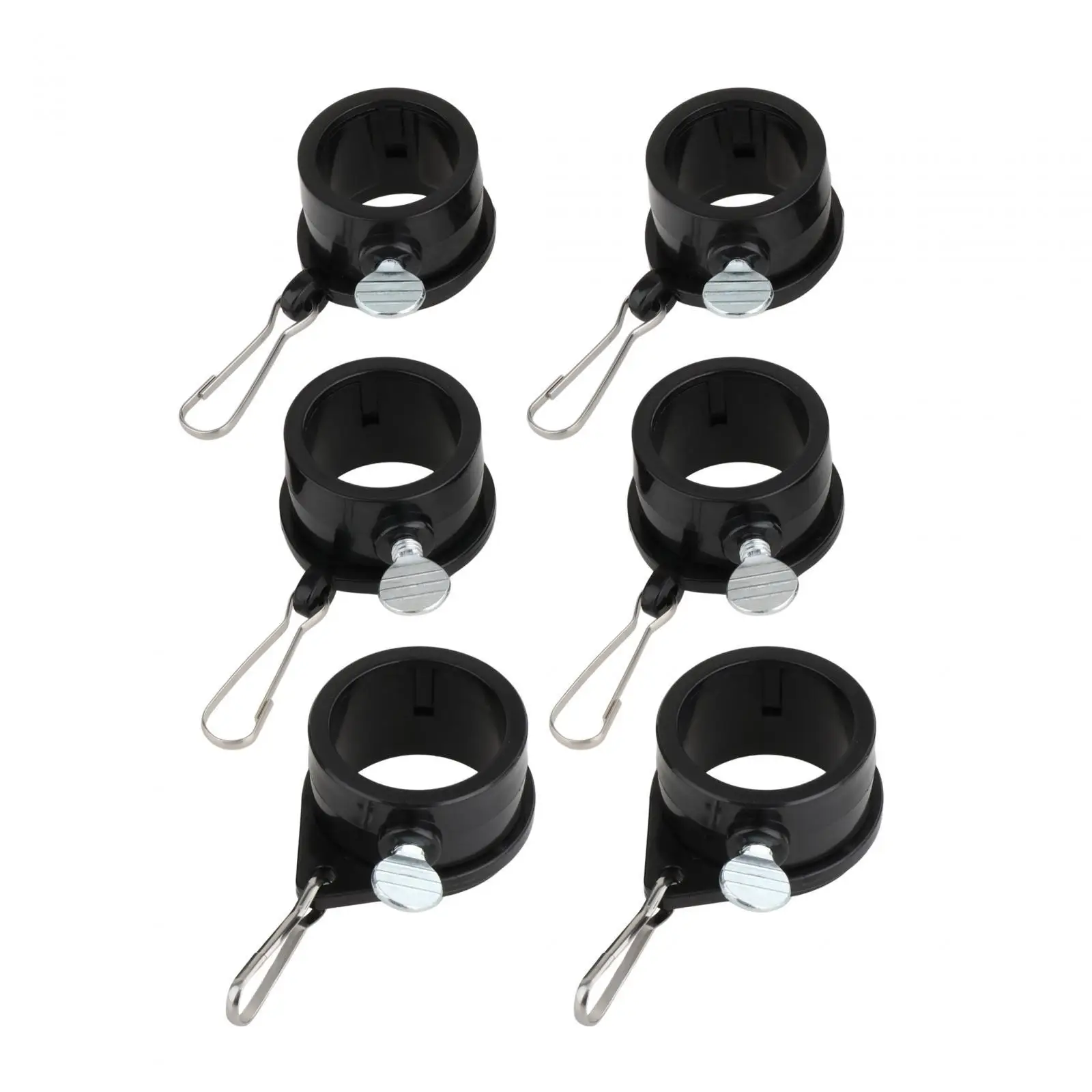 2 Pieces Tangles Free Flag Pole Clips Weatherproof Durable with Carabiners for