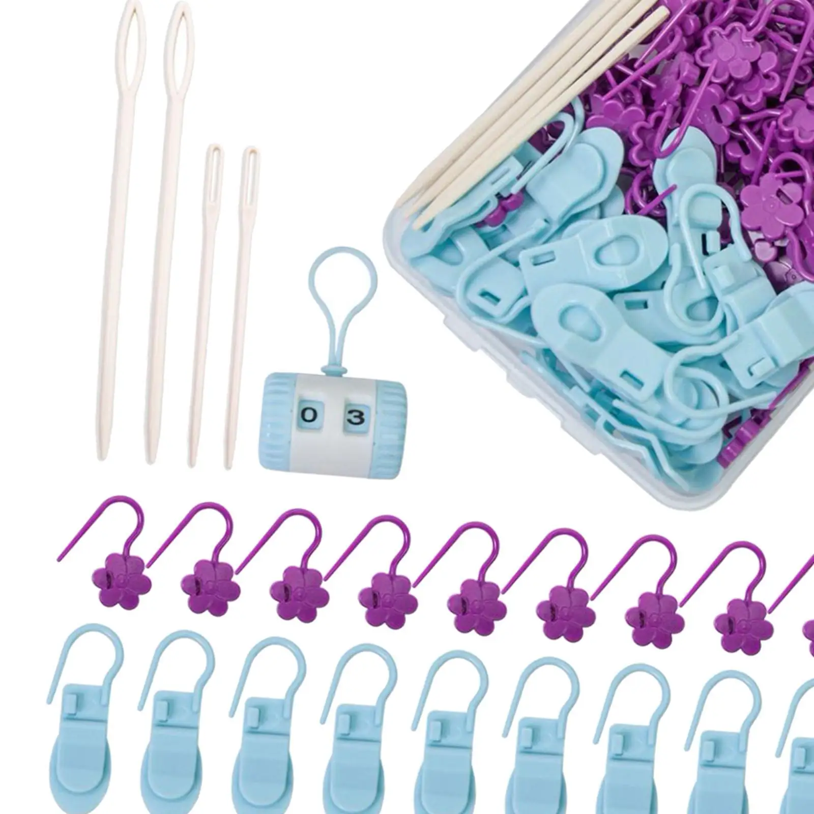 

Stitch Markers Locking Markers Portable Knitting Tools Stylish Colorful Clip Counter Weave Stitch Needle for Sewing Supplies