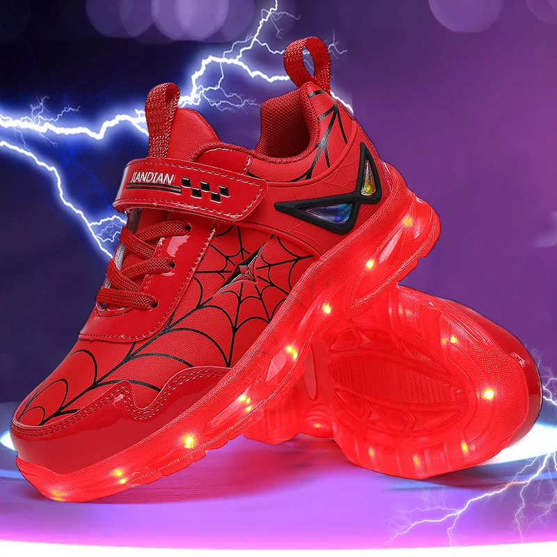 

Children's Glowing Sneakers Kids Luminous Sneakers for Boys Girls LED Skateboard Shoes with Luminous Sole Lighted Shoes Charging