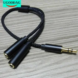 Headphone Splitter 3.5mm Extension Cable Audio Stereo Y Splitter 3.5mm 1 Male to 2 Female Spliter