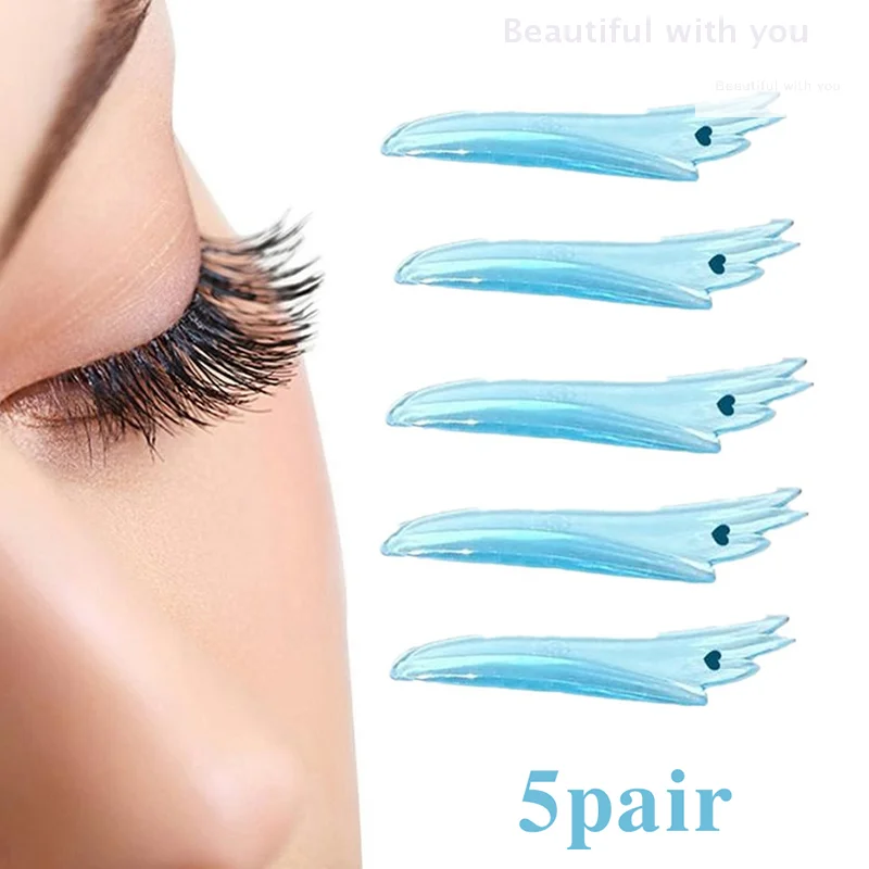 

5Pair Silicone Jelly Wings Eyelash Perm Pads 5 Sizes Sticky Lashes Rods Shield Lifting 3D Eyelash Curler Applicator Tools