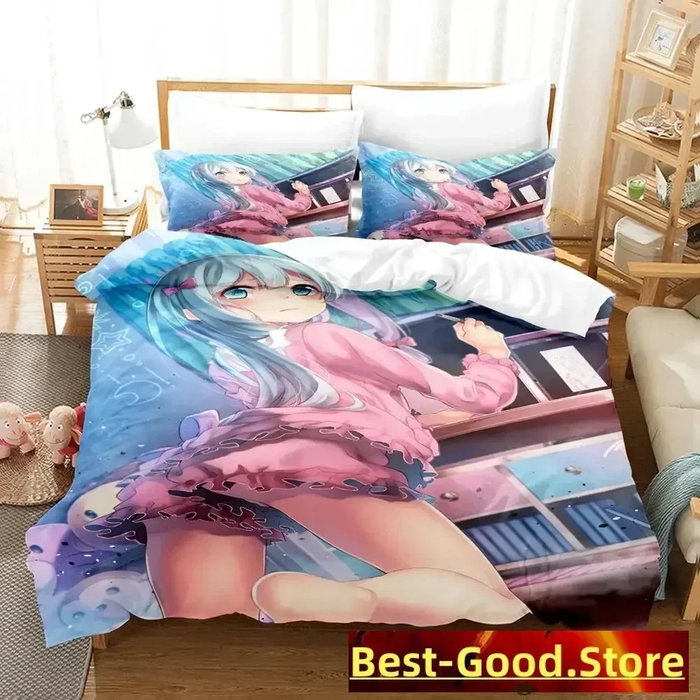 

2023 Sagiri Izumi Bedding Set Single Twin Full Queen King Size Bed Set Adult Kid Bedroom Duvetcover Sets Anime parure de lit Bed