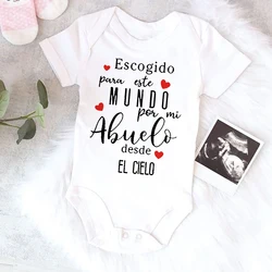 Chosen for This World By My Grandfather From Heaven Printed Baby Bodysuit Newborn Jumpsuit Infant Short Sleeve Jumpsuit Outfit