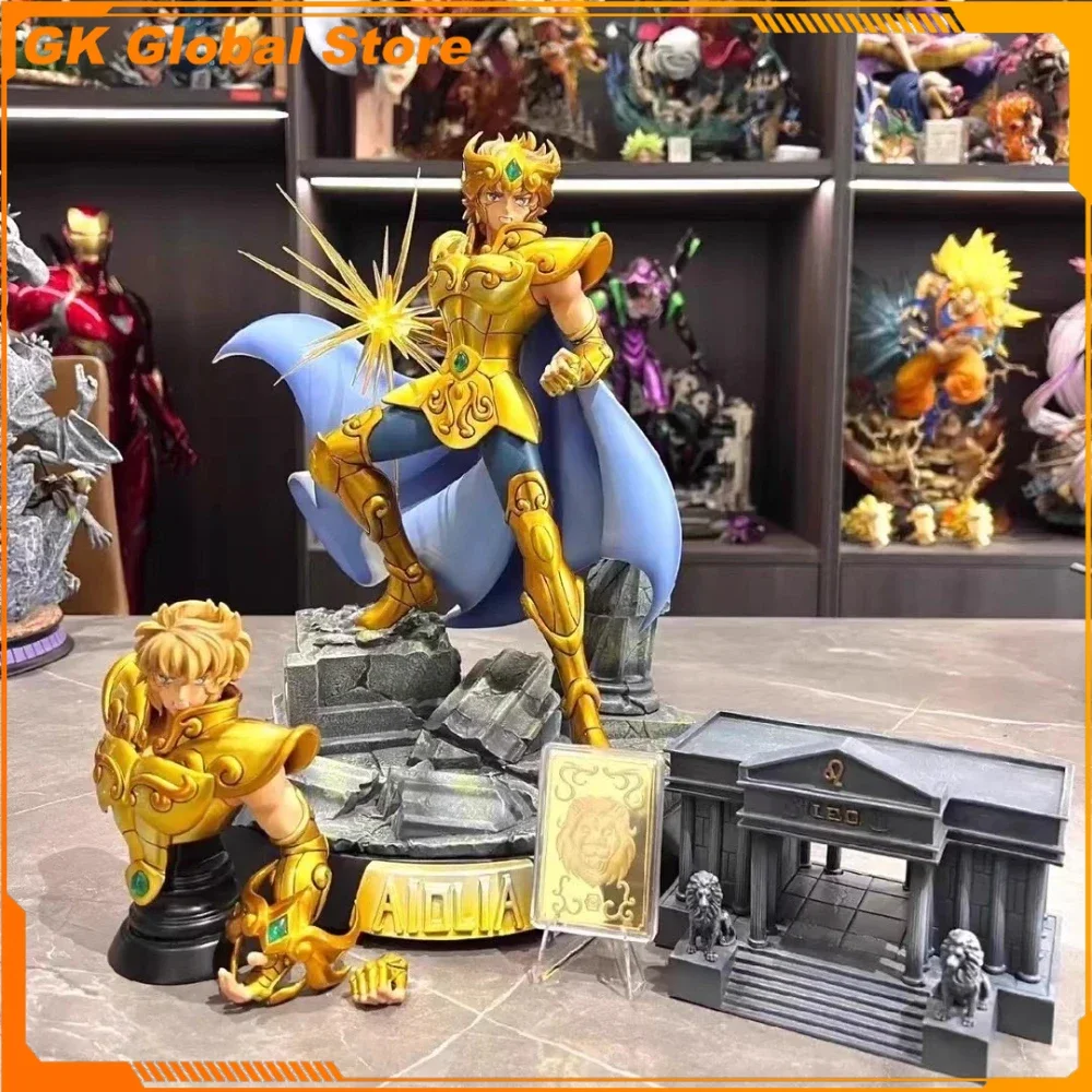 

FOC Saint Leo Aiolia Anime Figure High-end Version with Palace Peripheral Statue Desktop Decoration Ornaments Birthday Gift Toys