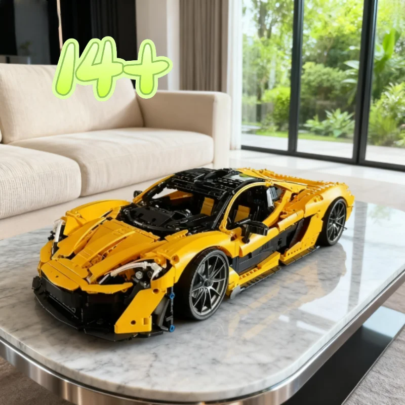 3893 Elementy Techniczne Klocki Konstrukcyjne P1 Super Samochód Wyścigowy 1:8 Sportowy Samochód Klocki Zestaw Zabawek Model 42172 Ozdoba Prezent dla Dzieci Chłopięce Zabawki