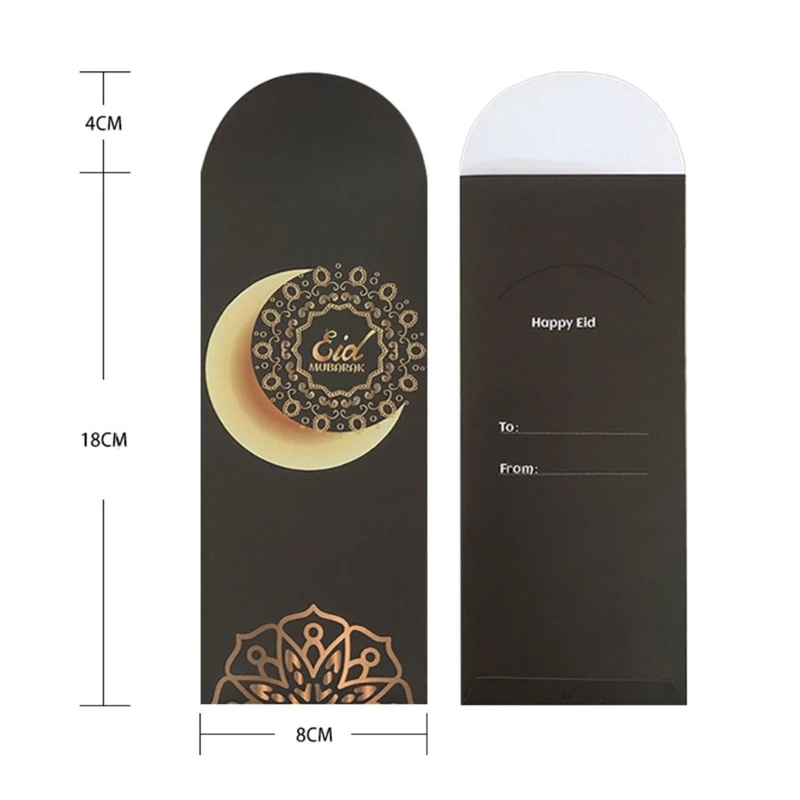 6PCS Muslim Cash Gift Envelopes,Money and Gift Card Holders for Kids Eid Envelop Dropship
