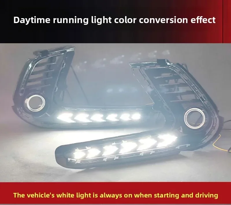 DRL For Hyundai Elantra 2016-2018 Car LED Daytime Running Light Driving Yellow Turn Signal Decorative Lamp Car Accessories detail image 11