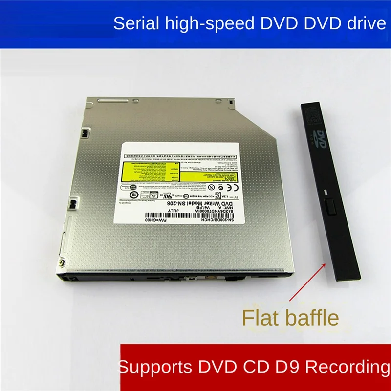 Laptop Built-in Optical Drive for 400G2 480G2 Chassis Built-in SATA Serial DVD Burner 12.7mm Support D9 with Bezel