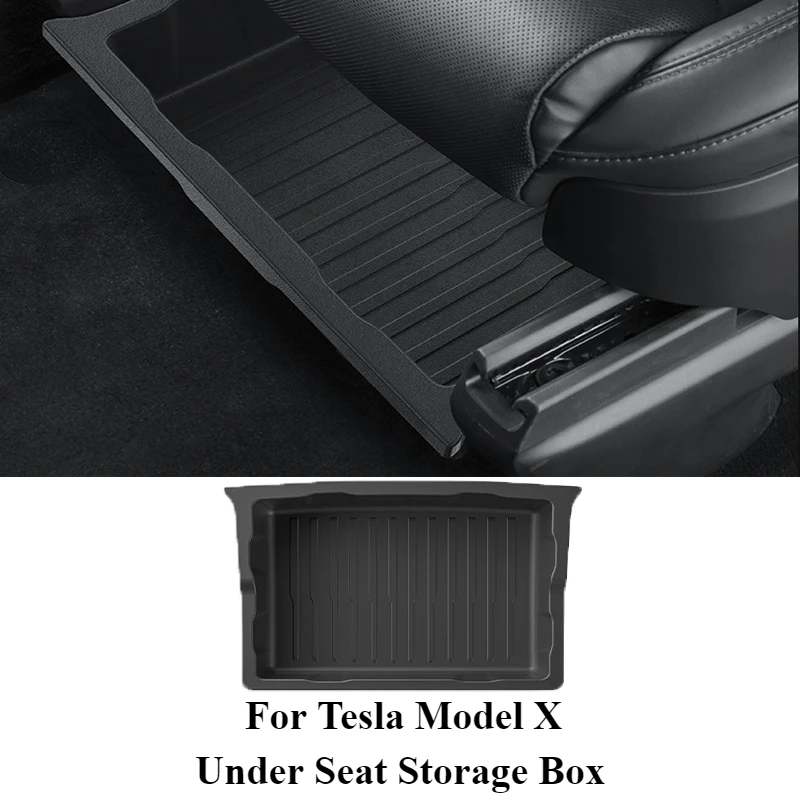 

Для Tesla Model X 2023-2024 ящик для хранения под сиденьем, органайзер для автомобильного сиденья, держатель ящика для нижнего сиденья, внутренний поднос