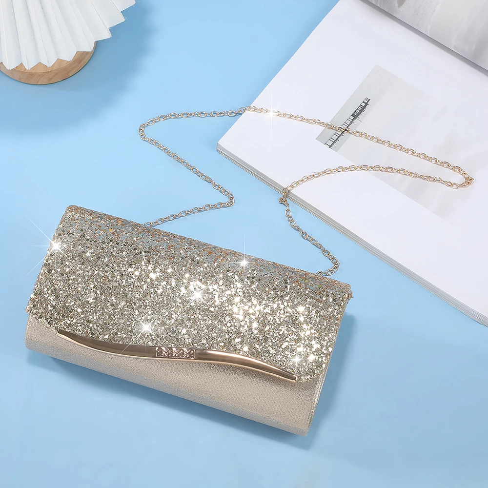 Yeni metalik gece çantası - lü - Flap Bag Envelope incelemesi ve fiyatı