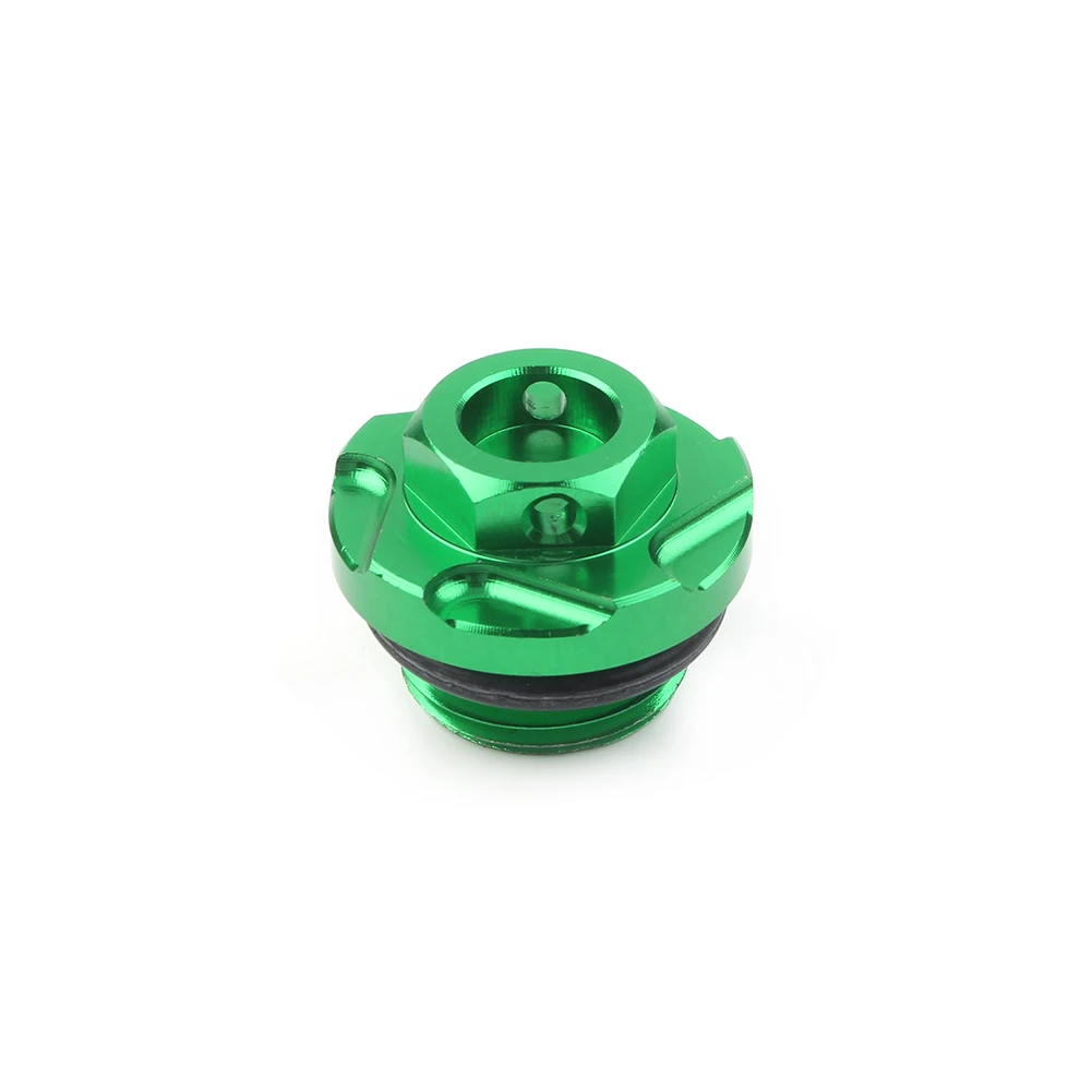 Green Motorcycle Engine Oil Fill Plug Screw Cap for Kawasaki KX250 KX250F KLX450R KX450F