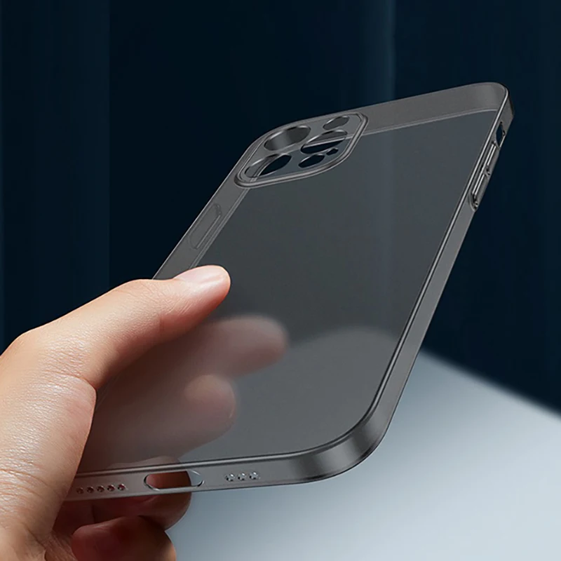 Ultradünne, matte, durchscheinende Hülle für iPhone 16, 17, 15, 14, 13, 12 Mini 11 Pro X Xr Xs Max Plus SE, klare, weiche, harte Rückseite, schlanke Abdeckung