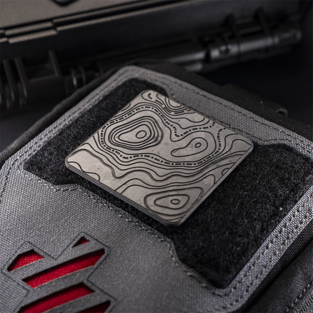 Black Label Contour Forged Carbon Fiber Patch Leichtes taktisches Abzeichen DIY Applikationen für Kleidung und Rucksackdekoration