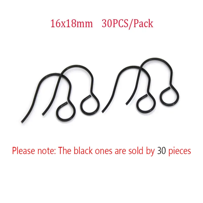 30-100PCS Stainless Steel Ear Wires Simple Earrings Hooks Gold Color for Crafts Earring Findings DIY Jewelry Making Accessories