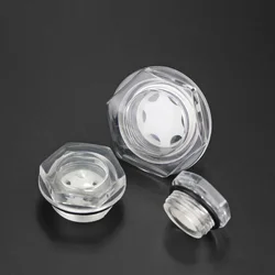 M16 M18 M20 M22 M24 M26 M27 M30 M33 M36 M42 M60 Male Thread PMMA Hex Head Oil Sight Glass Window For Air Compressor Machine Tool