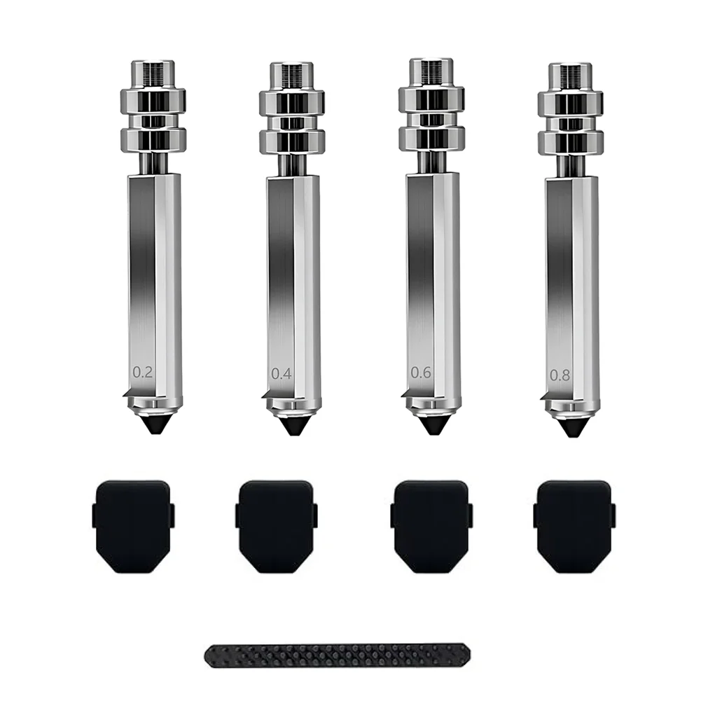 KobraX Extruder Components With Bimetallic Nickel-plated Hardened Steel Nozzles, High-temperature 3D-printer Parts.