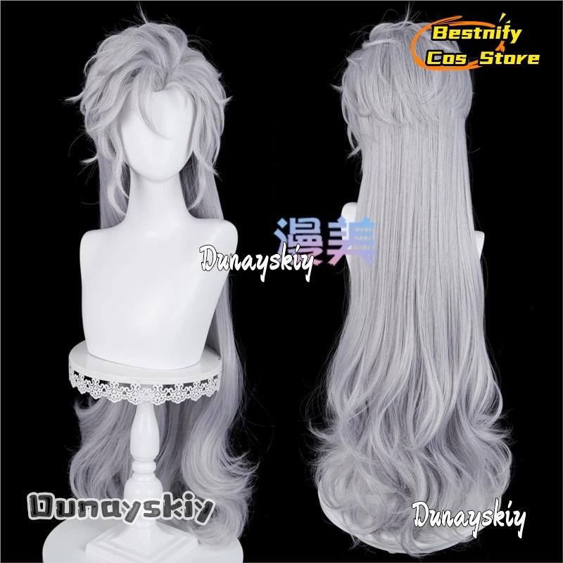 Bestnify@ Sylus Qin love and Deepspace Silverwing Demon نسخة الشعر الطويل شعر مستعار أنيمي الزي عالي الجودة أنيمي الزي هالوين #6