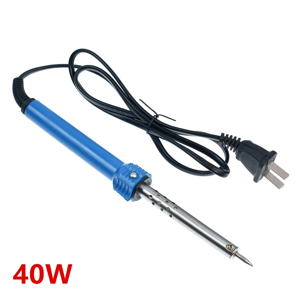 Welding Solder Soldering Iron 30W/40W/60W 400 Degrees for celsius Accessories Blue+silver For IC Transistors  Welding