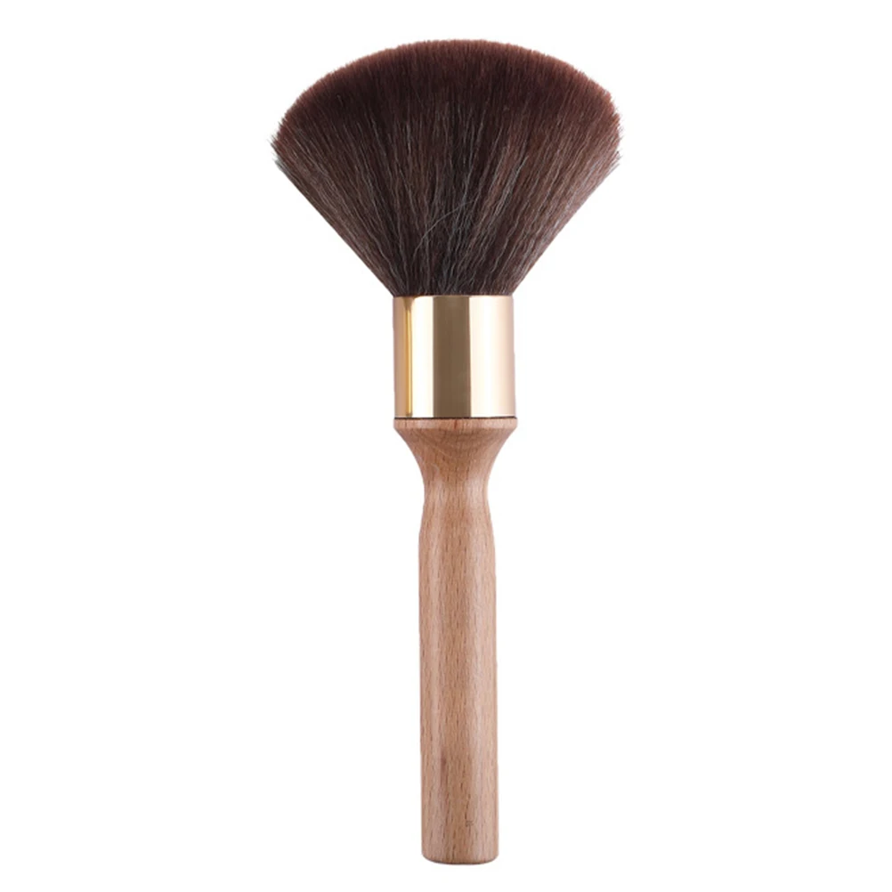 

1pc Shaving Foam Brush Beard Cleaning Tool Small Portable Wooden Handle Nylon Hair Aluminum Ring for Men Barber Salon Use