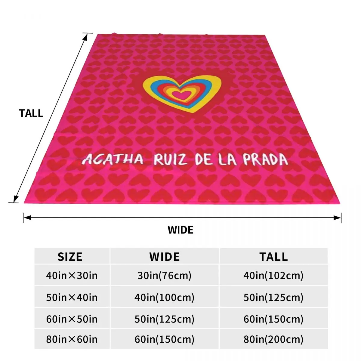 Agatha Ruiz-De La-Prada Pattern Blankets Flannel Sofa Throw Blanket Warm for Home Bedroom Throws Bedspread Quilt