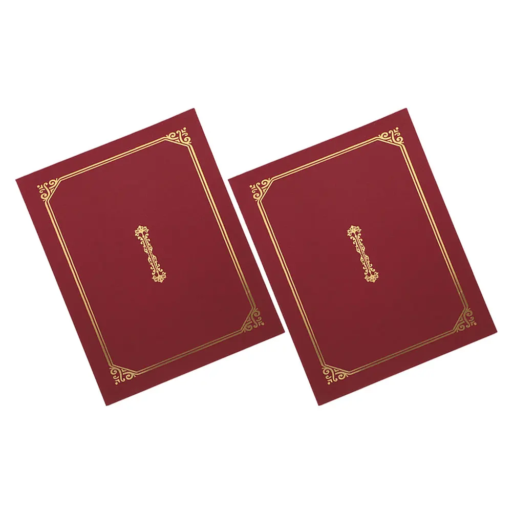 

2pcs Cover A4 Holder For Graduation Awards Storage Presentation Scroll Wedding Holders Folders Bulk Document Protectors Cover