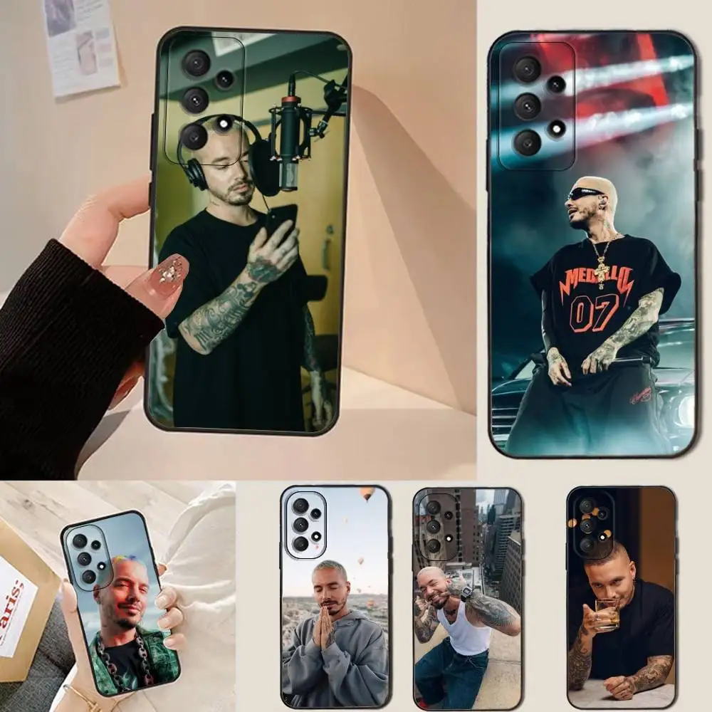 

J-J B-Balvin Phone Case For Samsung Galaxy A73,31,32,72,22,53,52,71,41,5G,Note,J7,8,9 Soft Black Cover