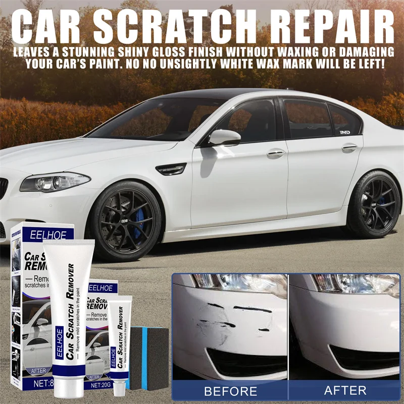 

Car Scratch Removal Cream Car Styling Wax Scratch Repair Polishing Kit Auto Body Grinding Compound Anti Scratch Cream 80G 1 Set