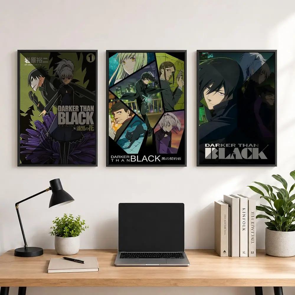 anime Darker than Black Poster Poster Large Unframed Wall Art Modern Minimalist Decor Print for Living Room Home
