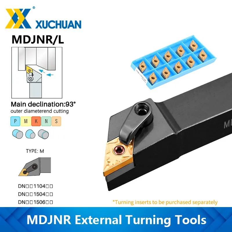 CNC Holder MDJNR1616H11/2020K11/2020K1504K/2525K1504 External Turning Tools Holder DNMG150408 Carbide Insert Lathe Cutting Tool