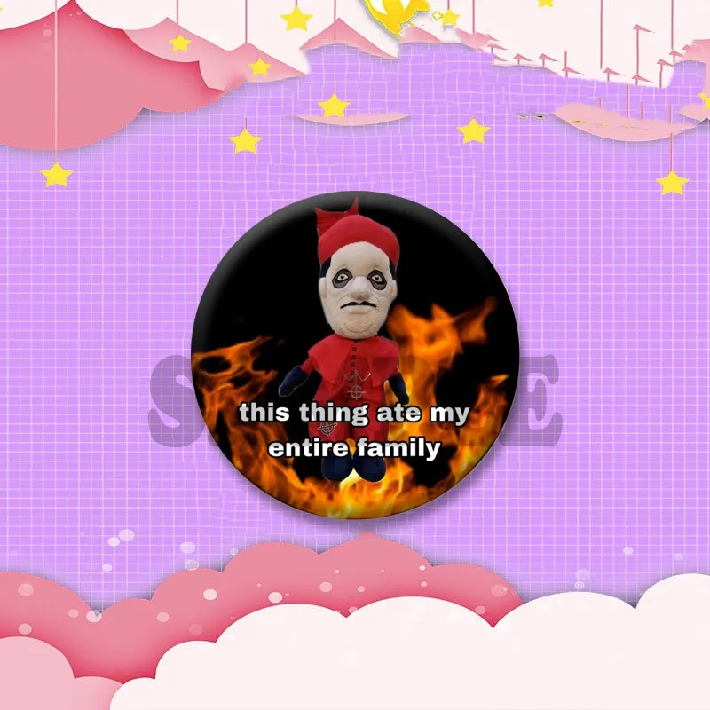 Funny Sex Bob Omb Text Pin Backpacks Clothes Brooches Round Snap-in Cartoon Brooch Fashion Jewelry Accessories Gifts for Friends view 5