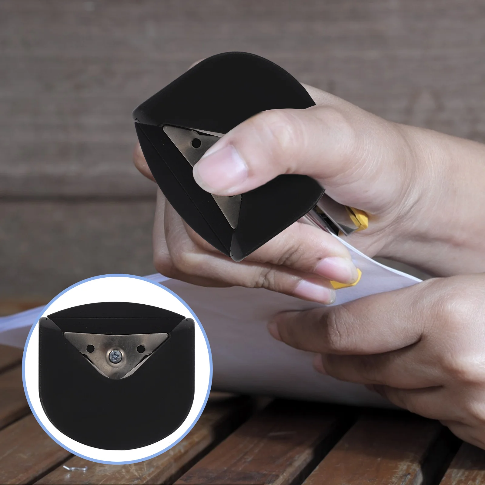 2 قطعة الزاوية المستديرة لكمة الصورة المتقلب الفولاذ المقاوم للصدأ DIY بها بنفسك الحرف اليدوية أداة الزاوية المستديرة لكمة المتقلب #2