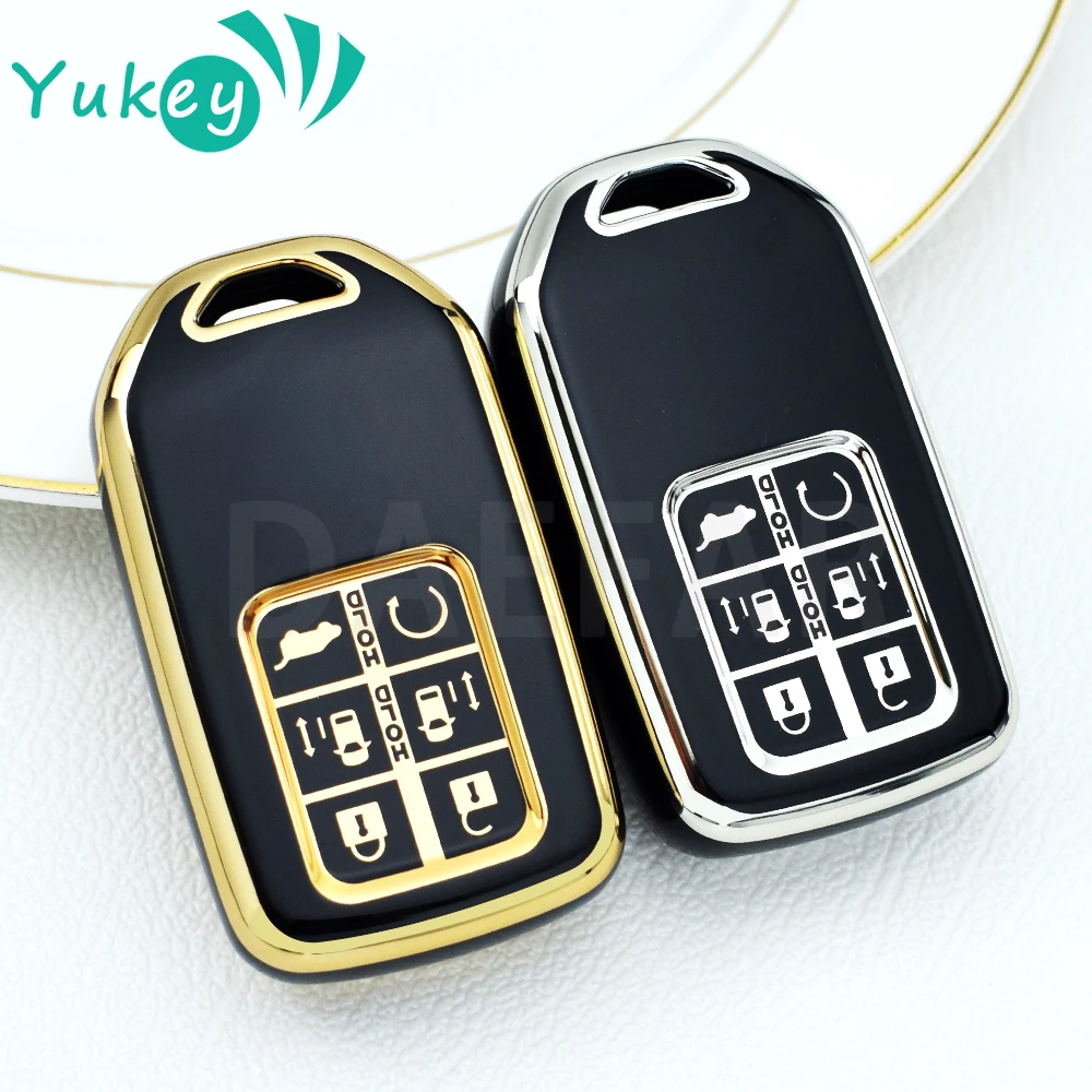 6 Button Tpu Car Key Case Cover for Honda Odyssey Remote Key Cover Keyless Auto Accessories Keychain Protector