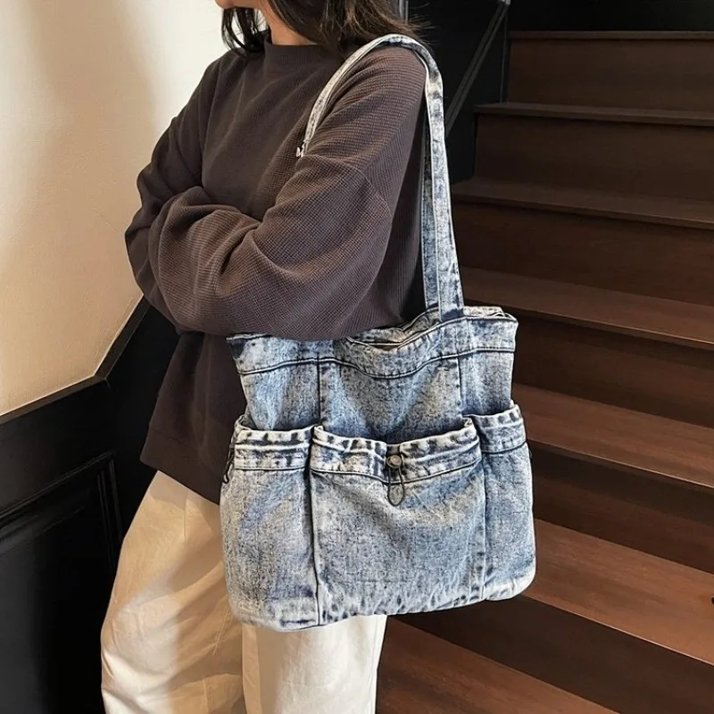 Vintage Fashionable Diaper Bag Tote For Women Large Capacity Minimalist Casual Simple High End Leather - view 4