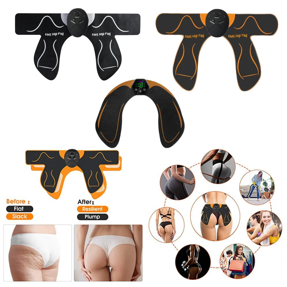 Stimolatore muscolare EMS Toner muscolare elettronico 6 modalità 19 intensità Dispositivo di stimolazione muscolare USB ricaricabile per modellare il corpo