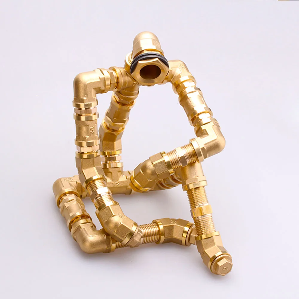 1PCS Water pipe plumbing fittings 6 points to 4 points copper reducing inner wire hose outlet double inner wire pair connector