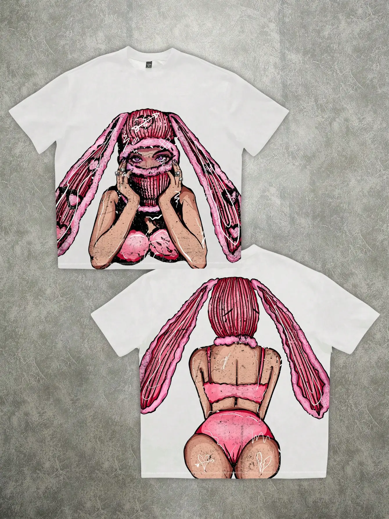 تي شيرت عتيق 2000s مثير للفتيات مطبوع بأكمام قصيرة تي شيرت صيفي للرجال والنساء موضة ريترو Y2K تي شيرت غير رسمي Harajuku ملابس الشارع الشهير تي شيرت