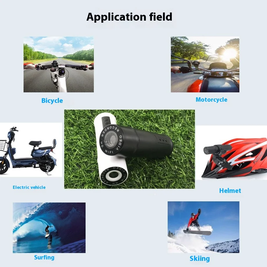 كاميرا خوذة واي فاي عالية الدقة مقاومة للماء تدوم طويلاً - مثالية لتسلق الجبال وركوب الدراجات النارية الكهربائية